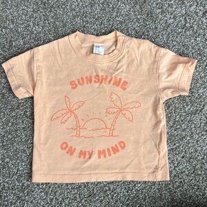 H&M Kids T-Shirt - Peach with Orange Print